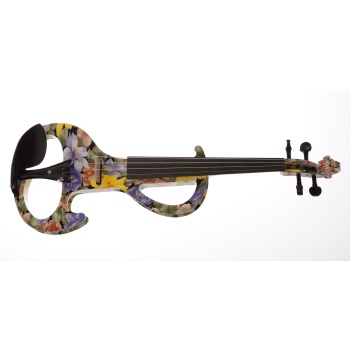 Kinglos KNG DSZA-1101 4/4 Elektro Keman Seti - Visual Art Serisi (Profesyonel) | Özgün Grafik Tasarım, Masif Akçaağaç Yapı, Berrak Ses Sinyali ve Koruyucu Case Dahil